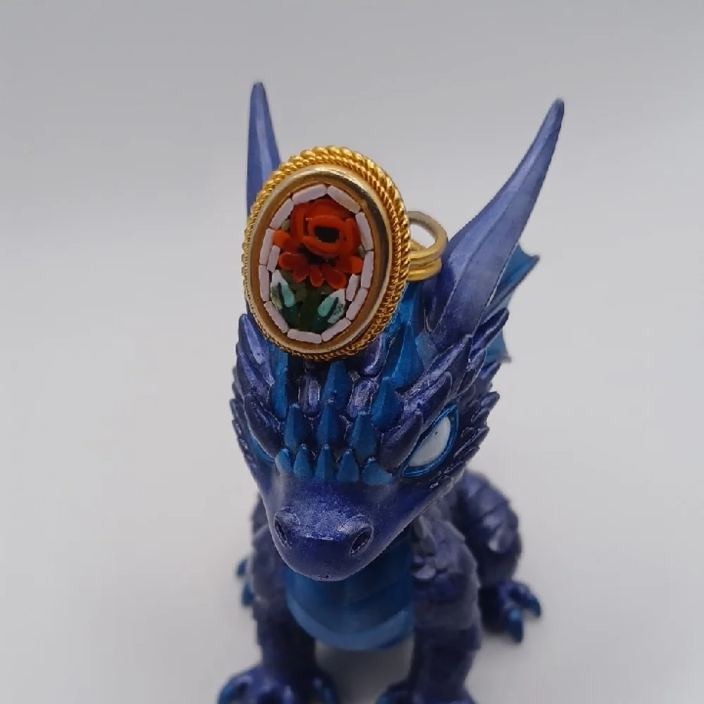 Micro Mosiac Floral Ring